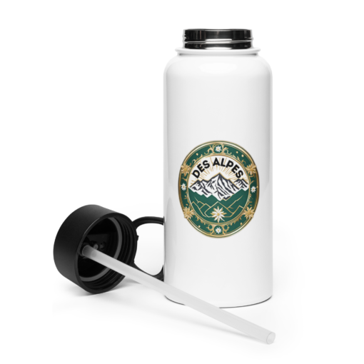 Stainless steel water bottle with a straw lid - immagine 2