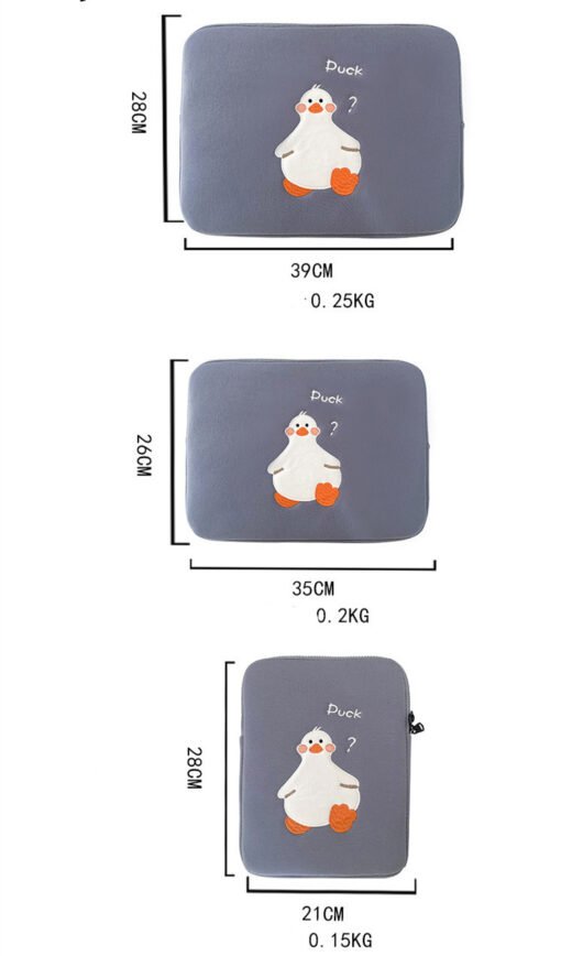 Cartoon Cute Duck Embroidery Ins Niche Design Tablet Case - Image 3