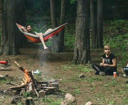 Anti Rollover Camping Double Hammock - Hình ảnh 2