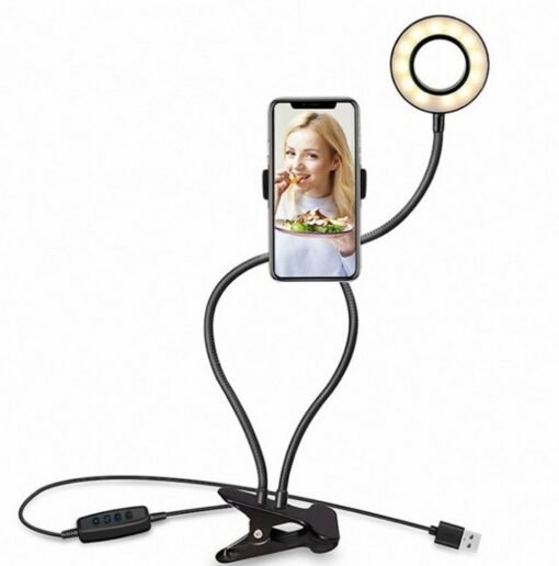 LED Selfie Ring Light for Live Adjustable Makeup Light-8cm Stand - Hình ảnh 6