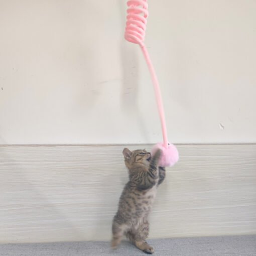 Cat Toy Self-Hi Sucker Spring Rabbit Hair Ball Interactive Play Pet Supplies Interactive Toys - Imagen 2
