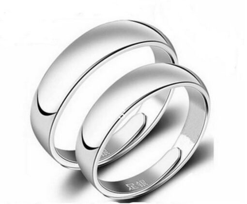 Glossy Ring Simple Men's Silver Ring - immagine 5