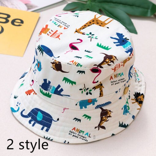 Spring And Autumn Children's Fisherman Hat Boys And Girls Print Basin Hat - Imagen 2