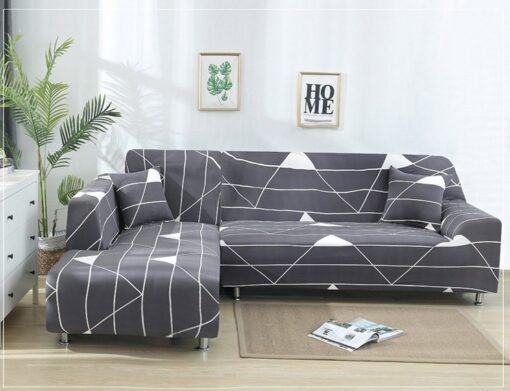 L shaped Sofa Cover Stretch Sectional Couch Cover Sofa Set - Larawan 2