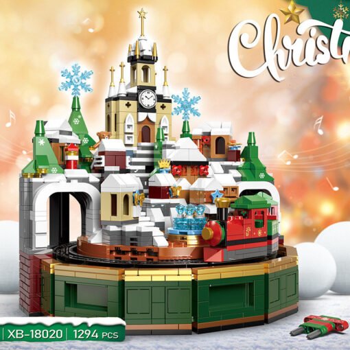 18020 Christmas Castle Music Box Building Block Toys - Image 5