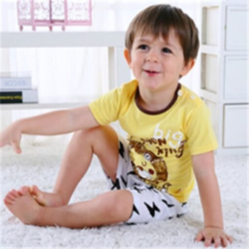 Cartoon Clothing Baby Boy Summer Clothes T-shirt Baby Girl Casual Clothing Sets - Image 5