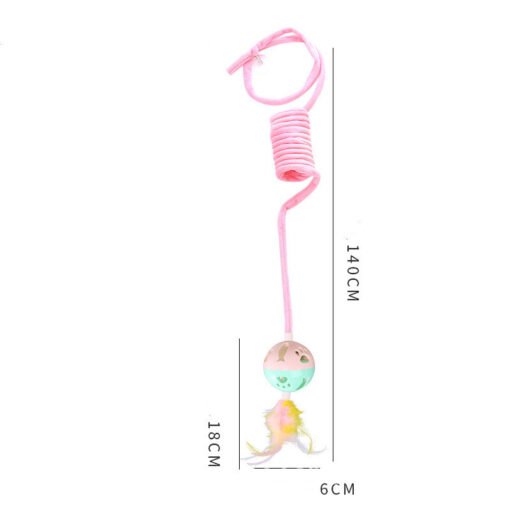 Cat Toy Self-Hi Sucker Spring Rabbit Hair Ball Interactive Play Pet Supplies Interactive Toys - Imagen 6