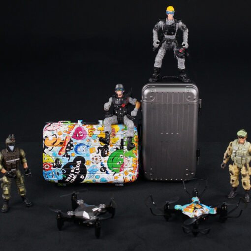 New Luggage Box Storage Box Folding Mini UAV Aerial Photography Remote Control Four Axis Children's Toys Drone - Image 4