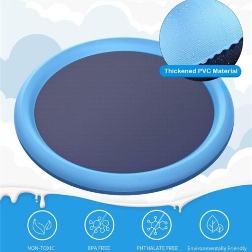 Non-Slip Splash Pad For Kids And Pet Dog Pool Summer Outdoor Water Toys Fun Backyard Fountain Play Mat - 图片 2