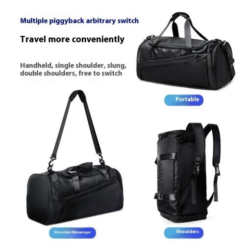 Men's Large Capacity Travel Dry Wet Separation Fitness Sports Training Portable Messenger Bag - Image 2