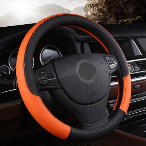 Universal Leather Car Steering Wheel Cover - Image 7