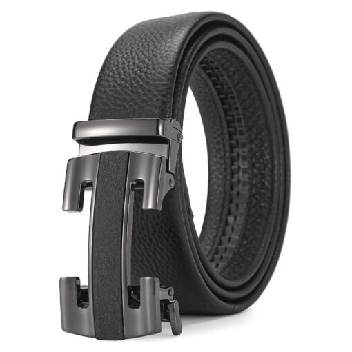 Genuine Leather Automatic Pure Leather Belt Boys - Image 2