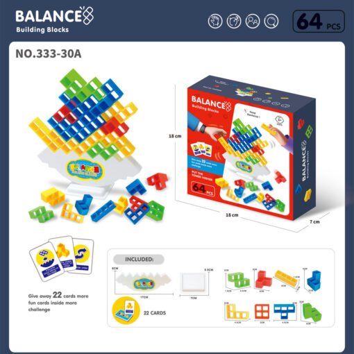 Balance Stacking Board Games Kids Adults Tower Block Toys For Family Parties Travel Games Boys Girls Puzzle Buliding Blocks Toy - Hình ảnh 4