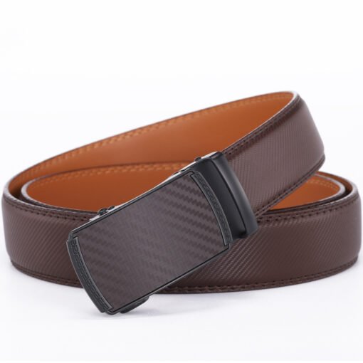 Fashion Men's Leather Belt Automatic Buckle - immagine 4