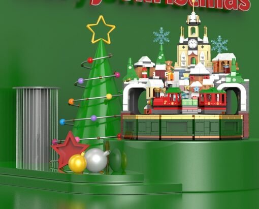 18020 Christmas Castle Music Box Building Block Toys - Image 10