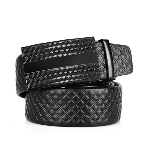 Genuine Leather Men's Automatic Buckle Belt - Image 4