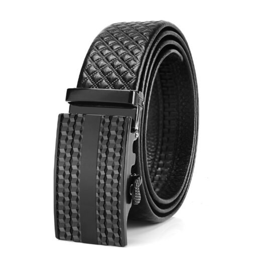 Genuine Leather Men's Automatic Buckle Belt