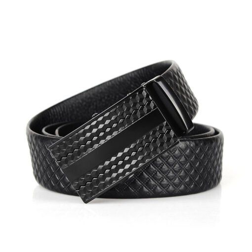 Genuine Leather Men's Automatic Buckle Belt - Image 5