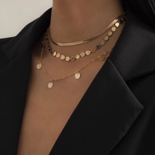 Simple Multi-layer Suit Necklace Metal Chain - Image 3