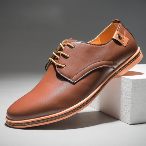 Men's Casual Business Shoes Leather Surface Lace-up Pumps - Bild 5