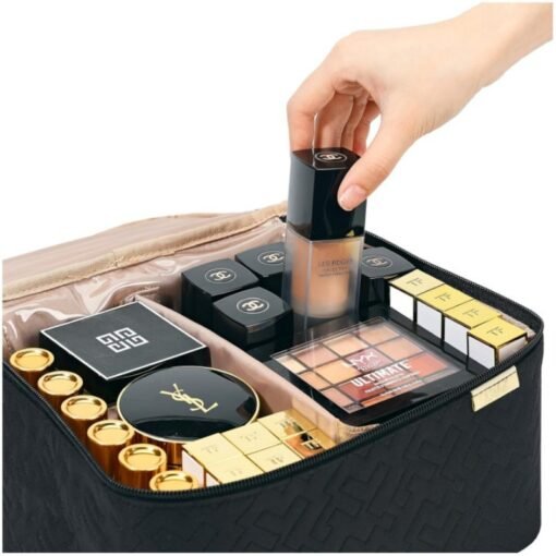 Portable Fashion Double Layer Cosmetics Bag - Imagen 3