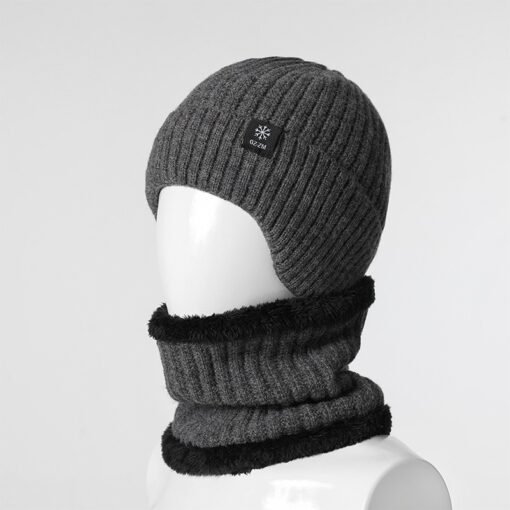 Middle-aged And Elderly People's Hats Men's Winter Warm Wool Hat Ear Protection - Hình ảnh 4