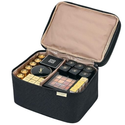 Portable Fashion Double Layer Cosmetics Bag - Imagen 6