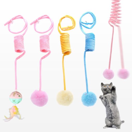 Cat Toy Self-Hi Sucker Spring Rabbit Hair Ball Interactive Play Pet Supplies Interactive Toys - Imagen 9