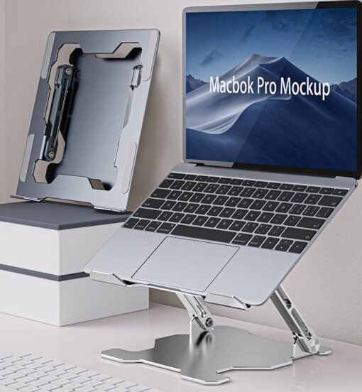 Adjustable Laptop Stand Portable Computer Stand Aluminum Alloy Laptop Riser Compatible Laptop Stand Holder - Image 8