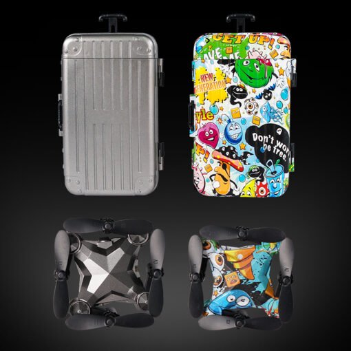 New Luggage Box Storage Box Folding Mini UAV Aerial Photography Remote Control Four Axis Children's Toys Drone - Image 2