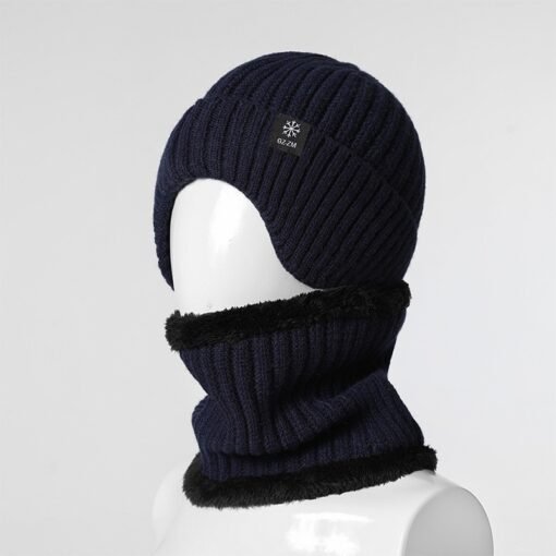 Middle-aged And Elderly People's Hats Men's Winter Warm Wool Hat Ear Protection - Hình ảnh 3