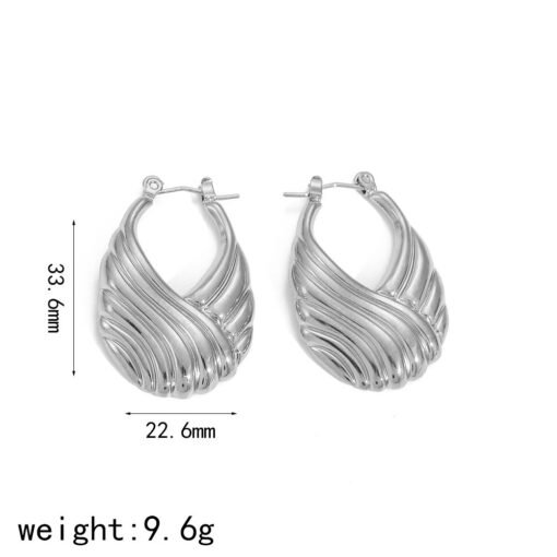 Niche Design Satchel Shape Stainless Steel Earrings - Bild 3