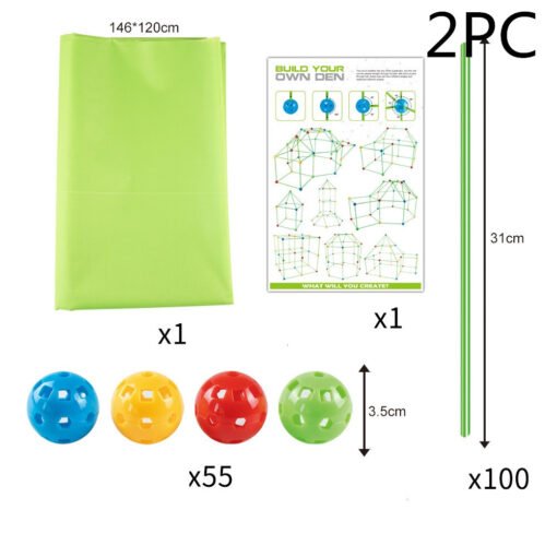 Children's Diy Bead Tent Fort Building Kit Toy Tent Building Blocks Tent Fight Tent - immagine 8