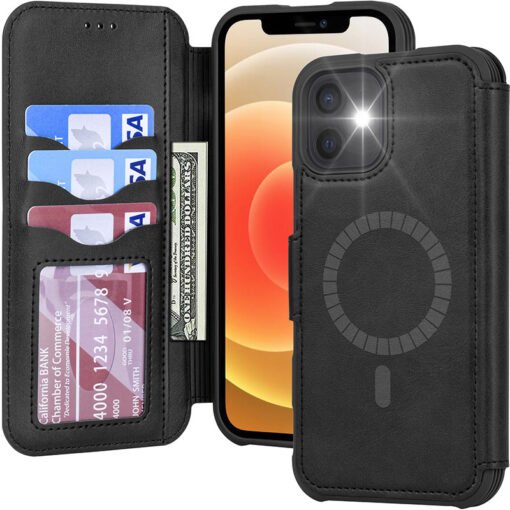 Magnetic Phone Case Flip Card Phone Holster - 图片 3