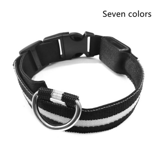 Nylon LED Pet Dog Luminous Collar Night Safety Flashing Glow in Dark Dog Cat Leash Adjustable Pet Supplies - Bild 2