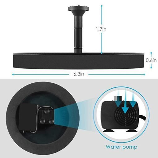 Solar Fountain  Outdoor Garden Classic Round - Hình ảnh 5