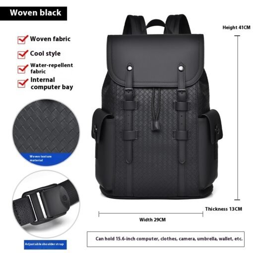 Curved Shoulder Strap New Men's Casual Business Travel Backpack - Imagen 5