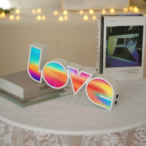 Decorative Lights Proposal Confession Holiday Arrangement English LOVE Letters LED Lights' - Hình ảnh 3