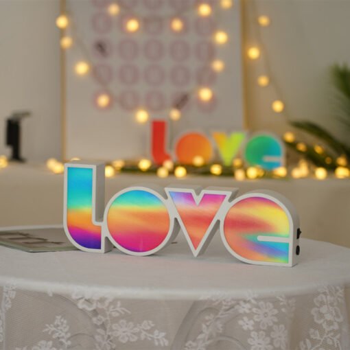 Decorative Lights Proposal Confession Holiday Arrangement English LOVE Letters LED Lights' - Hình ảnh 2