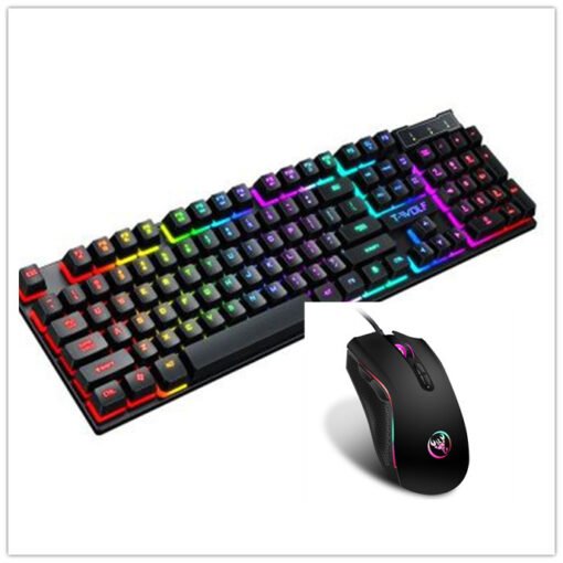 Gaming Usb Luminous Wired Keyboard Floating Manipulator - Imagen 4