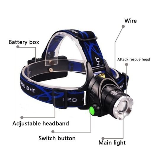Adjust Telescopic Fishing Strong Light Zoom Headlight Outdoor Fishing Headlight - Image 4