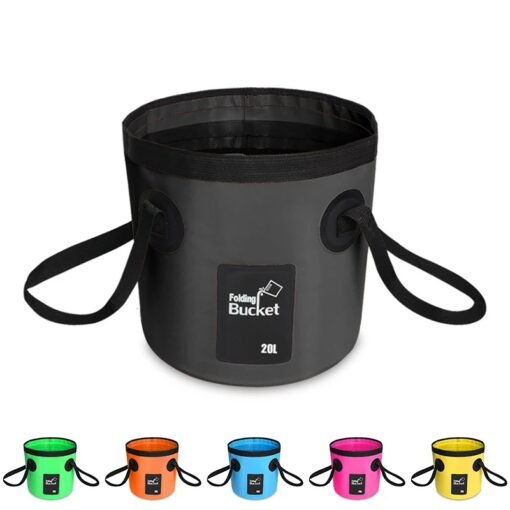 Portable Travel Bag Fishing Bucket Folding Bucket Bag Outdoor Convenient Travel Car Wash Bucket Outdoor Waterproof Bag - immagine 8