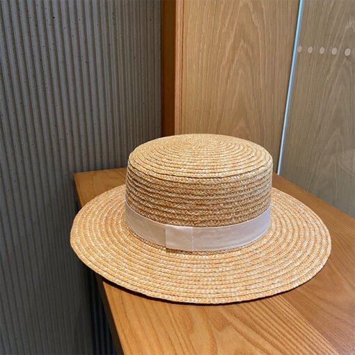Woven Raffia Straw Hat Female Sunscreen Sunshade - Larawan 5