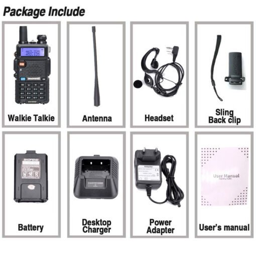 Baofeng Uv-5R Three Segment Walkie Talkie Vhf 220-226Mhz Uhf Frequency Dual Antenna Walkie Talkie Civil Handpiece - 图片 4