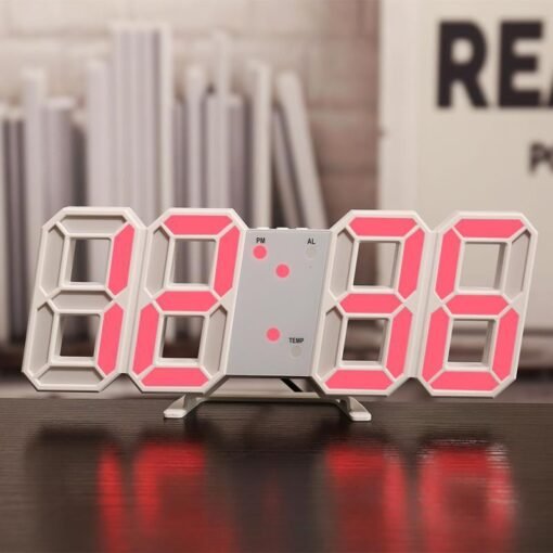 Three-dimensional Wall Clock, Silent Digital Alarm Clock, Three-dimensional Wall Clock For Living Room - immagine 8