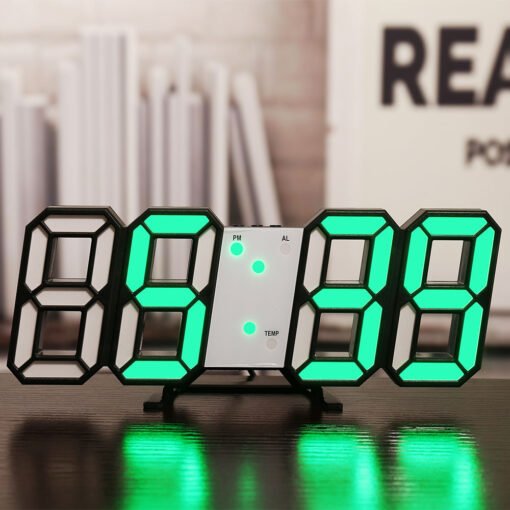Three-dimensional Wall Clock, Silent Digital Alarm Clock, Three-dimensional Wall Clock For Living Room - immagine 3