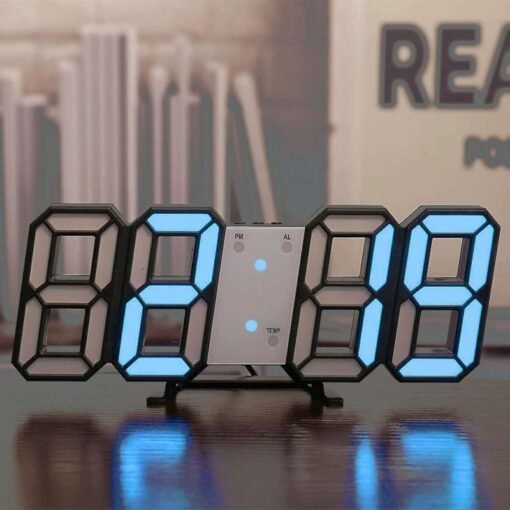 Three-dimensional Wall Clock, Silent Digital Alarm Clock, Three-dimensional Wall Clock For Living Room - immagine 5