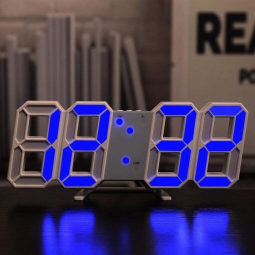 Three-dimensional Wall Clock, Silent Digital Alarm Clock, Three-dimensional Wall Clock For Living Room - immagine 7