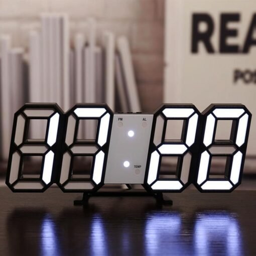 Three-dimensional Wall Clock, Silent Digital Alarm Clock, Three-dimensional Wall Clock For Living Room - immagine 10