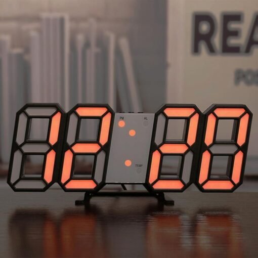 Three-dimensional Wall Clock, Silent Digital Alarm Clock, Three-dimensional Wall Clock For Living Room - immagine 6